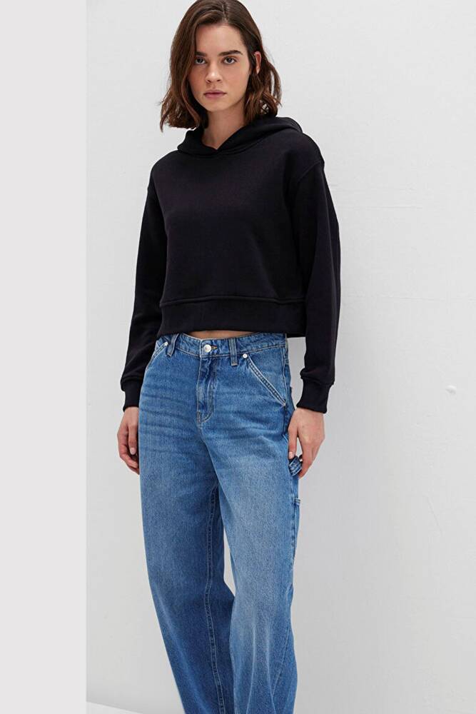 Kadın Kapüşonlu Sweat 1S10386-900 Siyah 