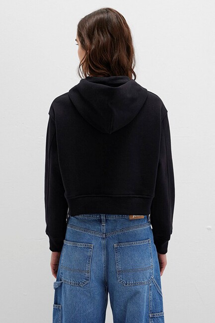 Kadın Kapüşonlu Sweat 1S10386-900 Siyah - Thumbnail