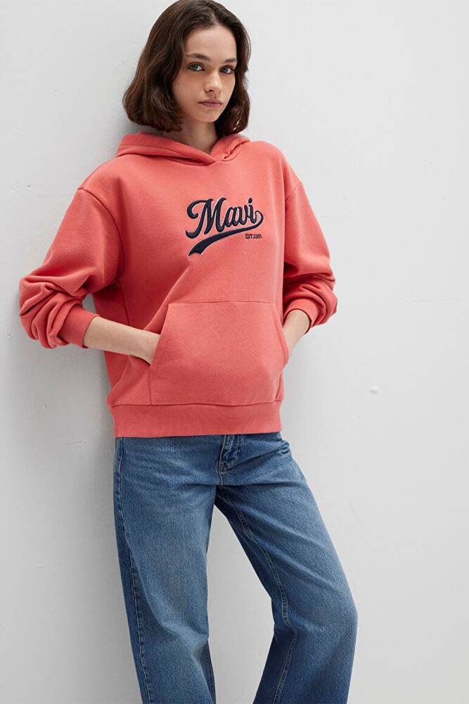 Kadın Kapüşonlu Sweat 1S10420-71076 Turuncu 