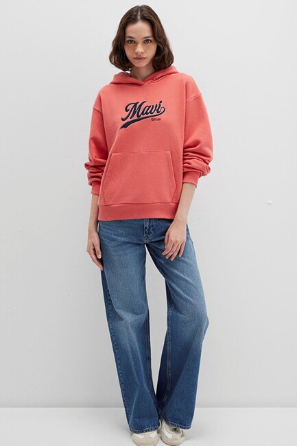 Kadın Kapüşonlu Sweat 1S10420-71076 Turuncu (2)