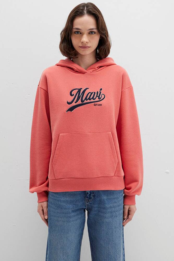 Kadın Kapüşonlu Sweat 1S10420-71076 Turuncu 