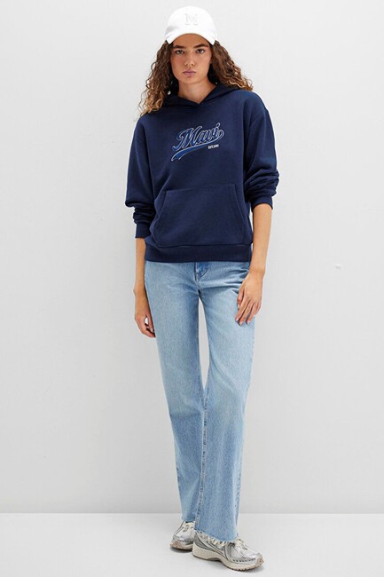 Kadın Kapüşonlu Sweat 1S10420-82318 Lacivert (2)