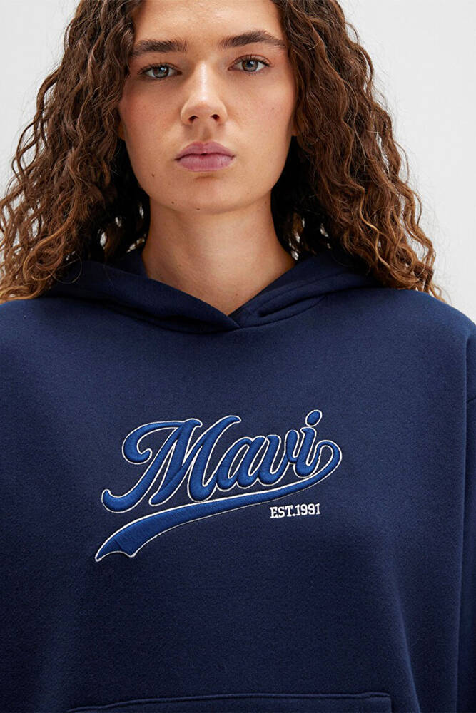 Kadın Kapüşonlu Sweat 1S10420-82318 Lacivert 