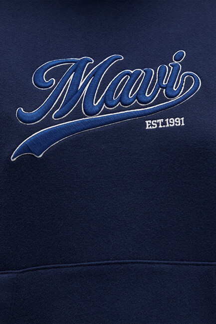 Kadın Kapüşonlu Sweat 1S10420-82318 Lacivert - Thumbnail