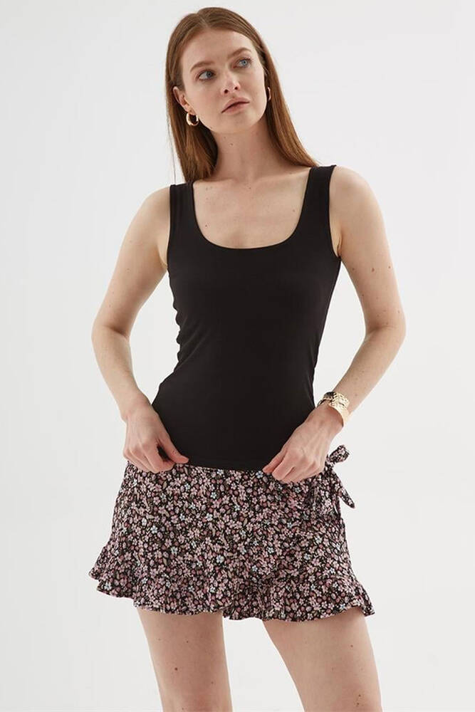 Kadın Kare Yaka Atlet 25Y0266K1 Siyah 