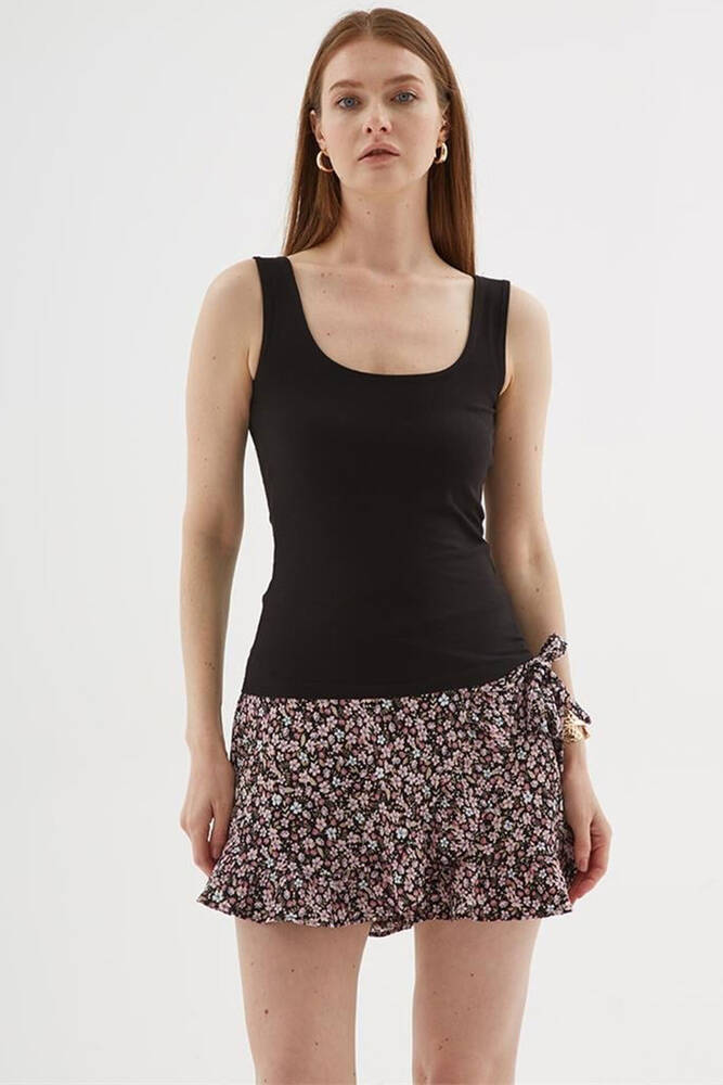 Kadın Kare Yaka Atlet 25Y0266K1 Siyah 