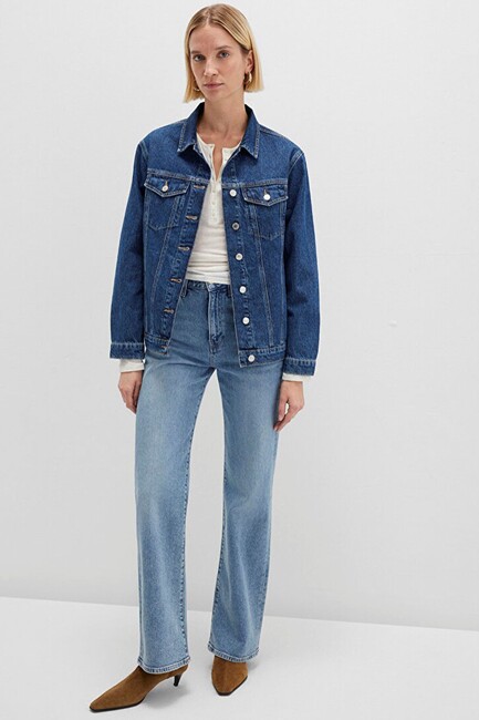 Kadın Karla 90's Denim Ceket 110154-91001 Mavi (2)