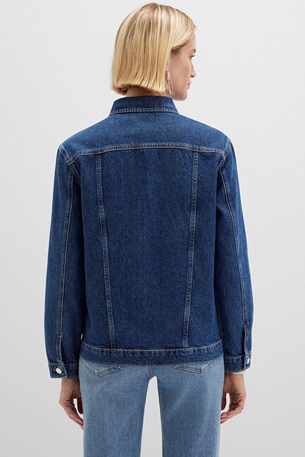 Kadın Karla 90's Denim Ceket 110154-91001 Mavi - Thumbnail