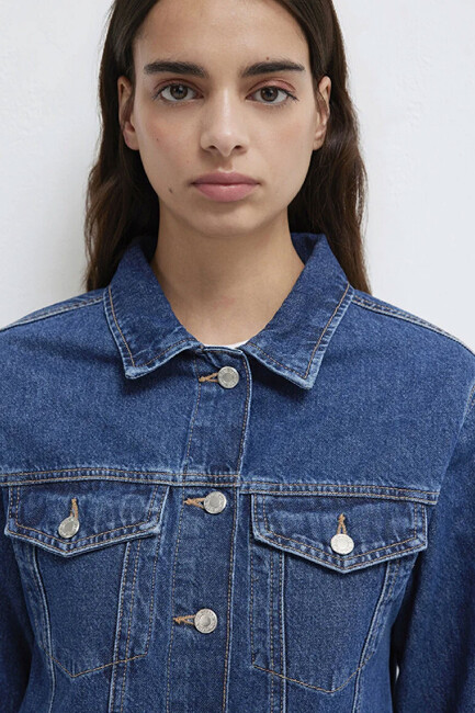 Kadın Karla 90's Denim Ceket 110154-91001 Mavi (1)