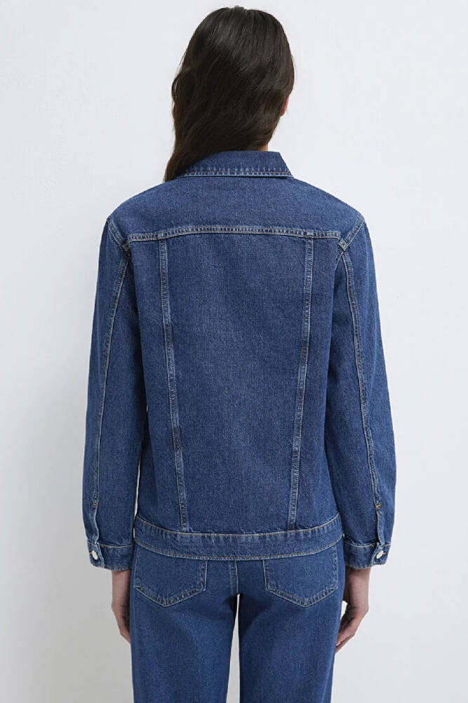 Kadın Karla 90's Denim Ceket 110154-91001 Mavi 