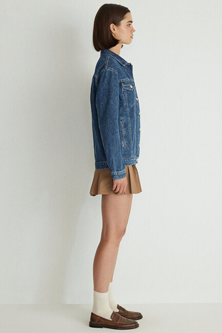 Kadın Karla Gold Icon Jean Ceket 110154-30105 Mavi (3)