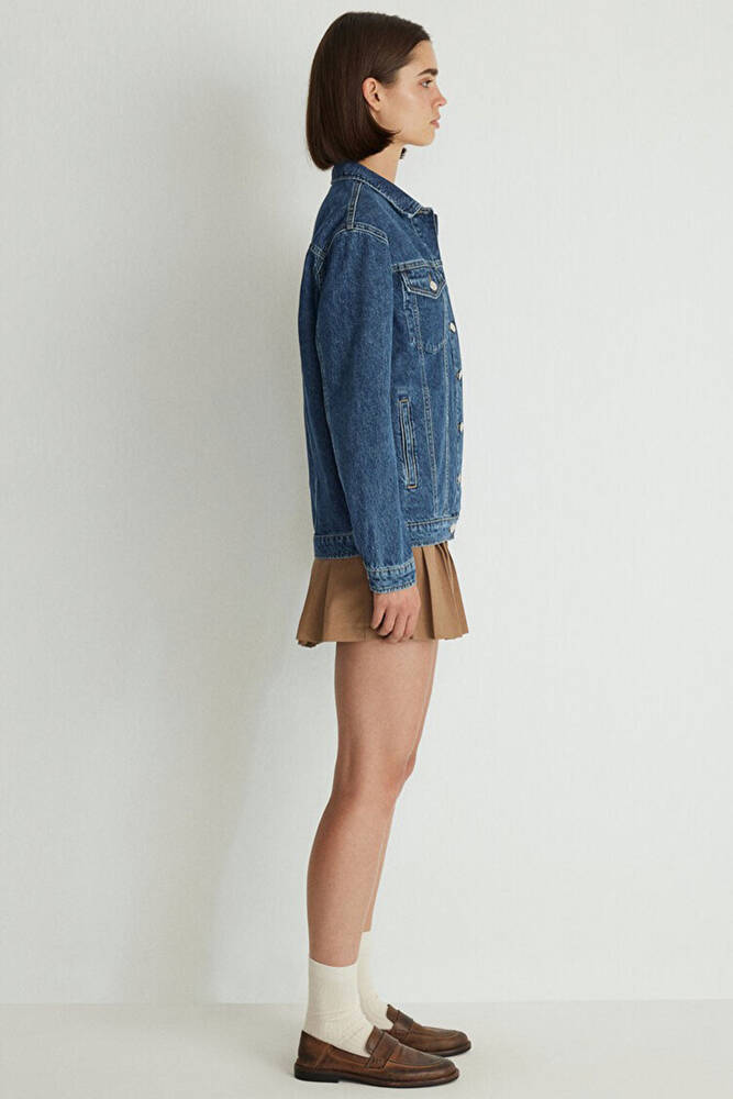 Kadın Karla Gold Icon Jean Ceket 110154-30105 Mavi 