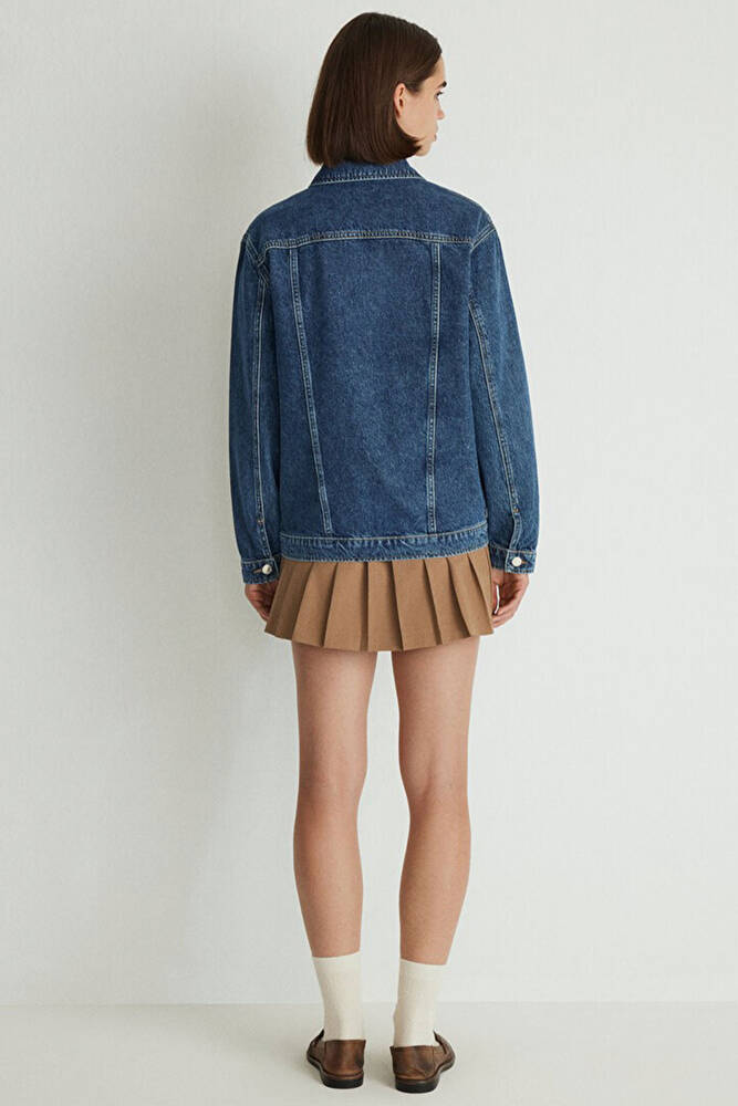 Kadın Karla Gold Icon Jean Ceket 110154-30105 Mavi 