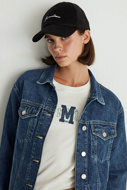 Kadın Karla Gold Icon Jean Ceket 110154-30105 Mavi - Thumbnail