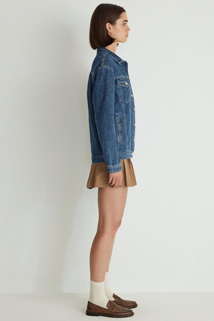 Kadın Karla Gold Icon Jean Ceket 110154-30105 Mavi (2)