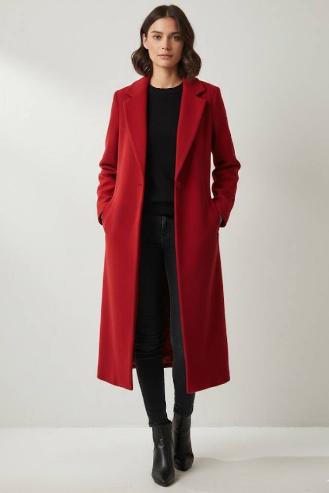 Kadın Kaşe Kaban 19020128 Bordo - 1