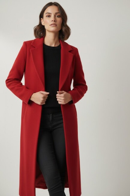 Kadın Kaşe Kaban 19020128 Bordo (1)