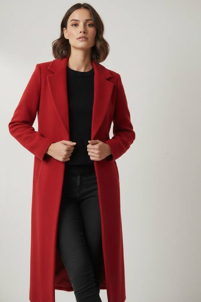 Kadın Kaşe Kaban 19020128 Bordo - 2