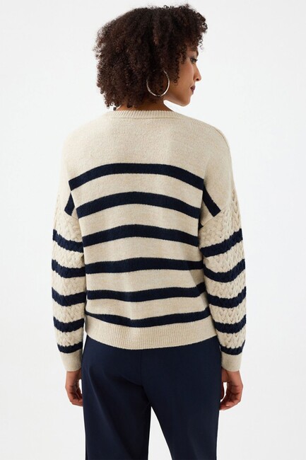 Kadın Kazak LF2040802 Ekru (3)