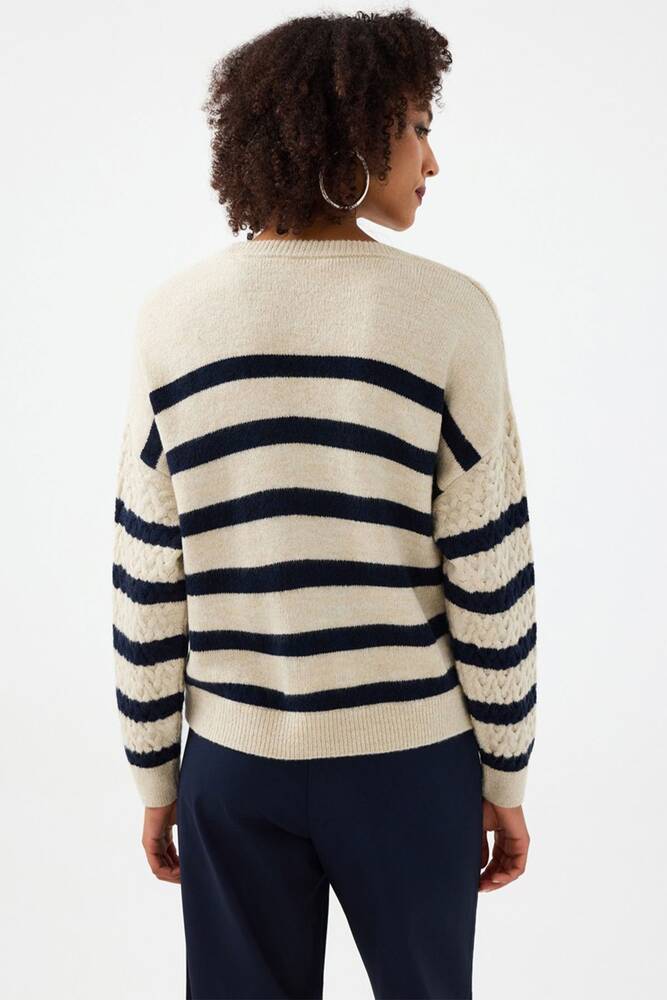 Kadın Kazak LF2040802 Ekru 