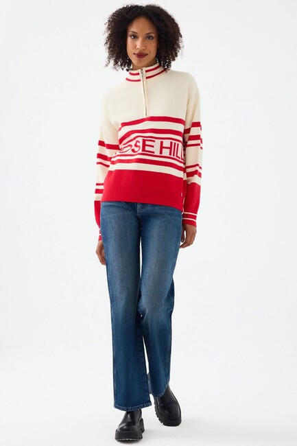 Kadın Kazak LF2040964 Ekru (2)