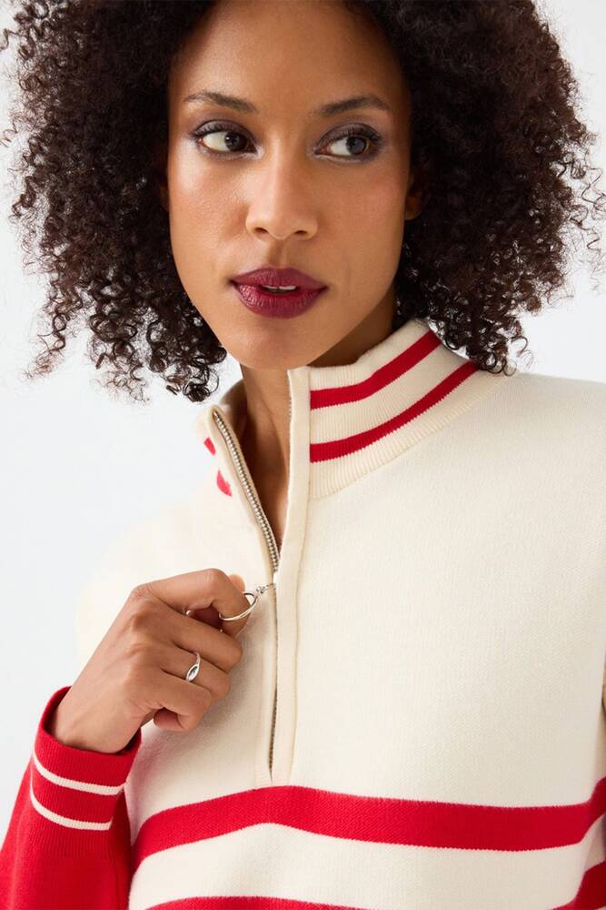 Kadın Kazak LF2040964 Ekru 