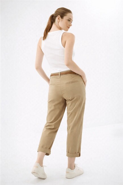 Kadın Kemerli Pantolon 26Y0107K1 Camel (3)