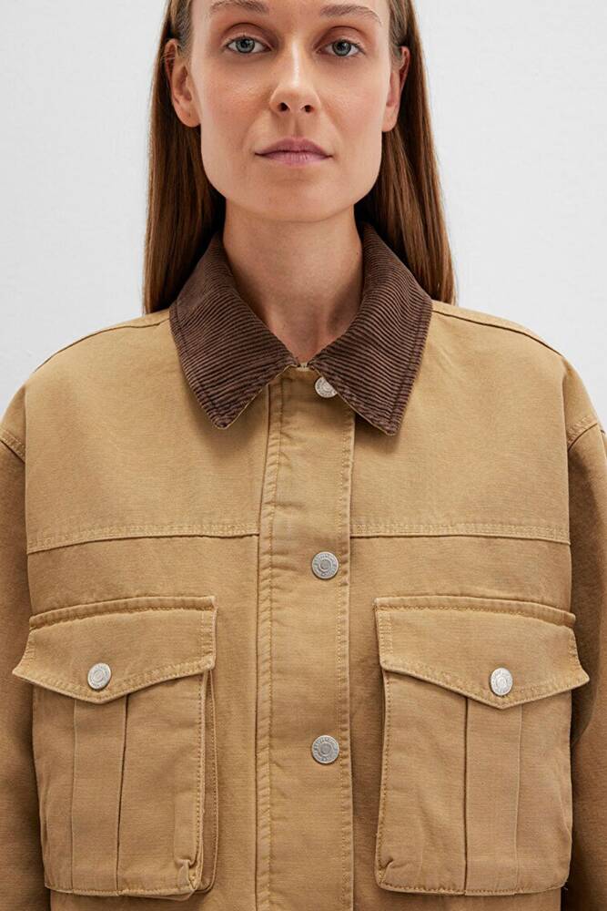 Kadın Kısa Ceket 1110739-81388 Bej 