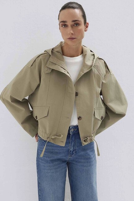 Kadın Kısa Ceket 1110756-70354 Bej (1)