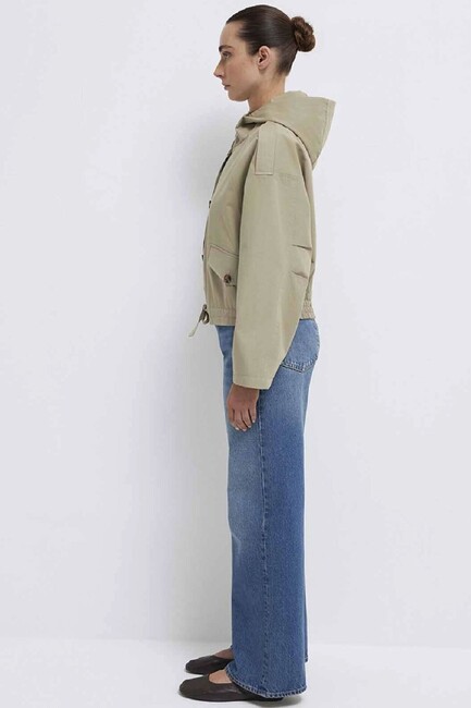 Kadın Kısa Ceket 1110756-70354 Bej - Thumbnail