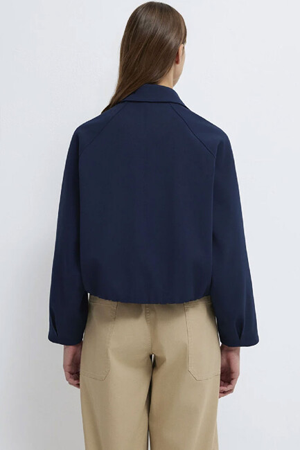 Kadın Kısa Ceket 1110820-82318 Lacivert - Thumbnail