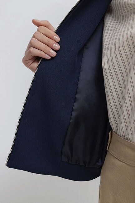 Kadın Kısa Ceket 1110820-82318 Lacivert - Thumbnail