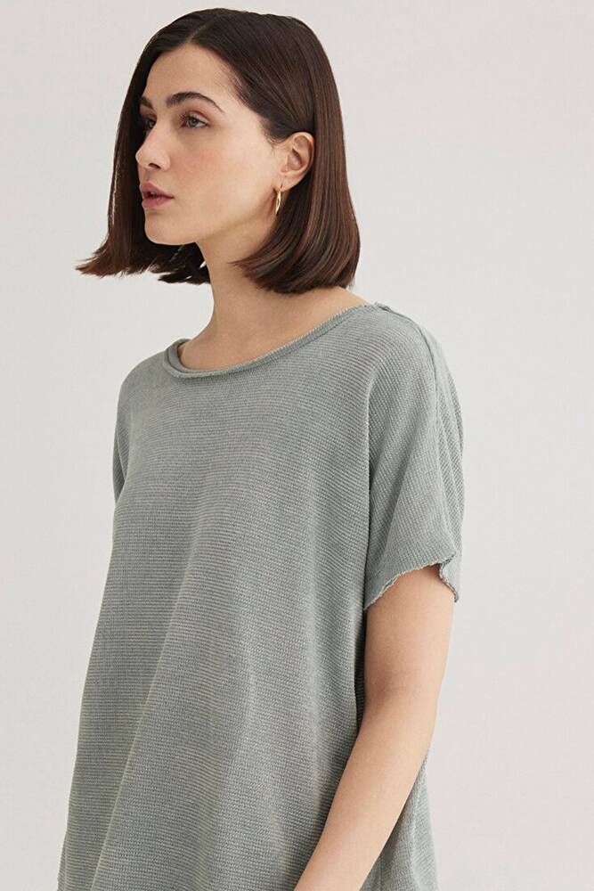 Kadın Kısa Kol Penye 167311-81325 Yeşil 