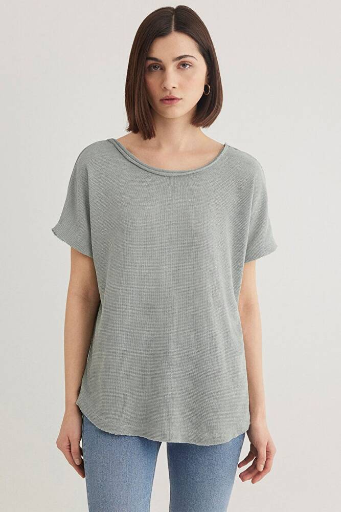 Kadın Kısa Kol Penye 167311-81325 Yeşil 