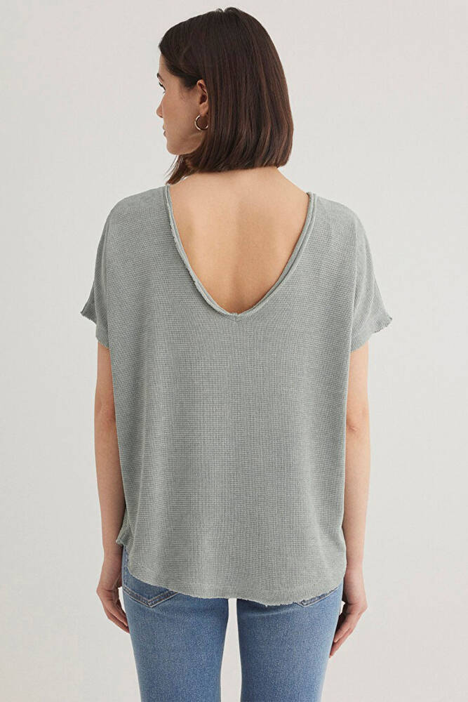 Kadın Kısa Kol Penye 167311-81325 Yeşil 