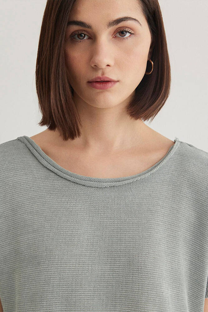 Kadın Kısa Kol Penye 167311-81325 Yeşil 