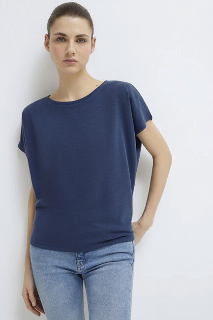 Kadın Kısa Kol Tişört 167245-70487 Mavi (1)