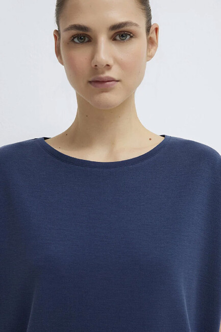 Kadın Kısa Kol Tişört 167245-70487 Mavi - Thumbnail