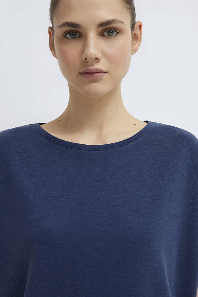 Kadın Kısa Kol Tişört 167245-70487 Mavi 