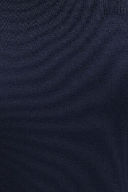 Kadın Kısa Kollu Basic Penye 1612916-86623 Lacivert - Thumbnail