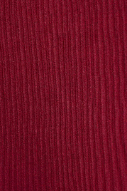 Kadın Kısa Kollu Basic Tişört 1600965-70391 Bordo - Thumbnail