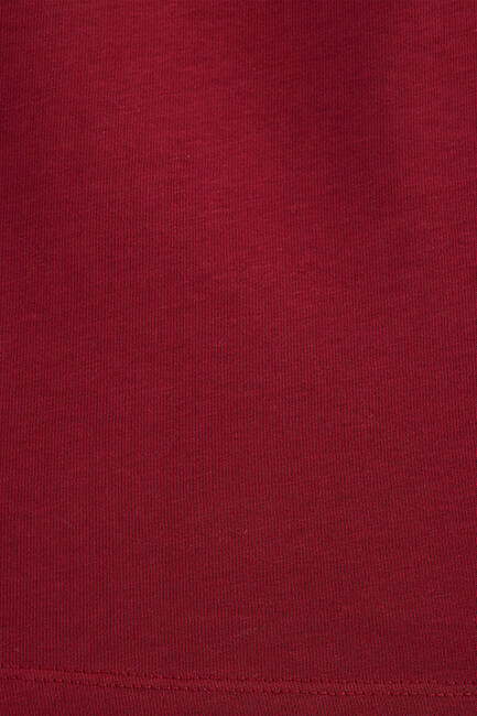 Kadın Kısa Kollu Basic Tişört 1613077-70430 Bordo - Thumbnail