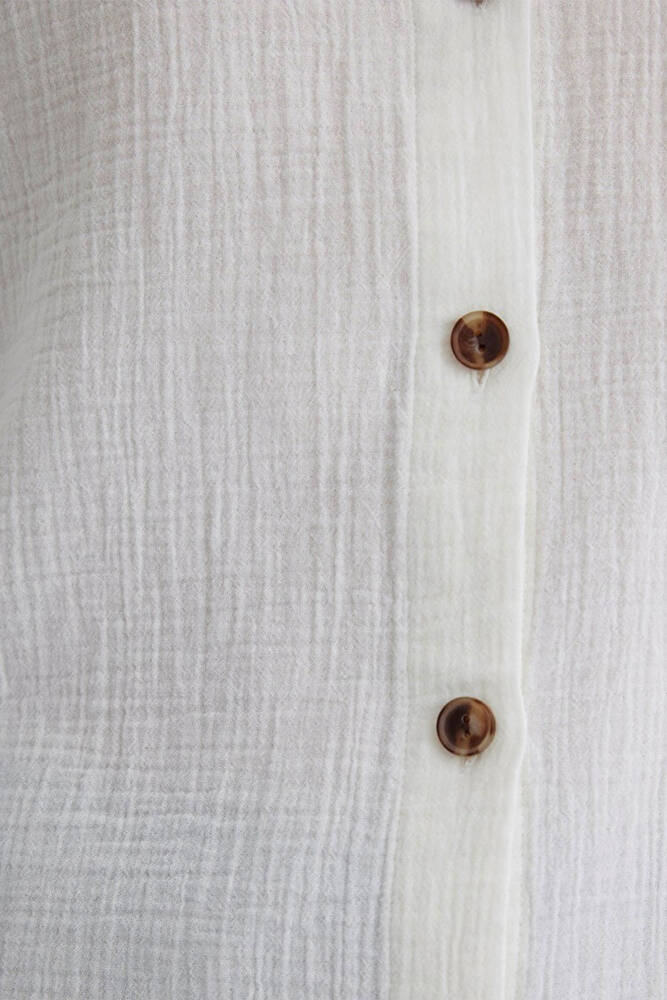 Kadın Kısa Kollu Gömlek 1210758-70057 Beyaz 