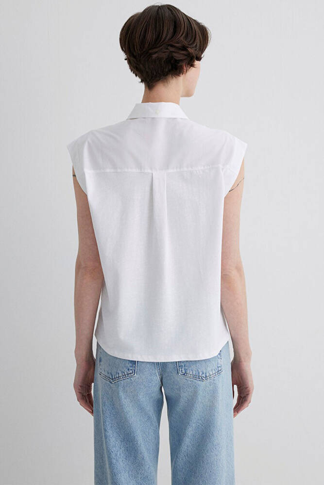 Kadın Kısa Kollu Gömlek 1211092-620 Beyaz 