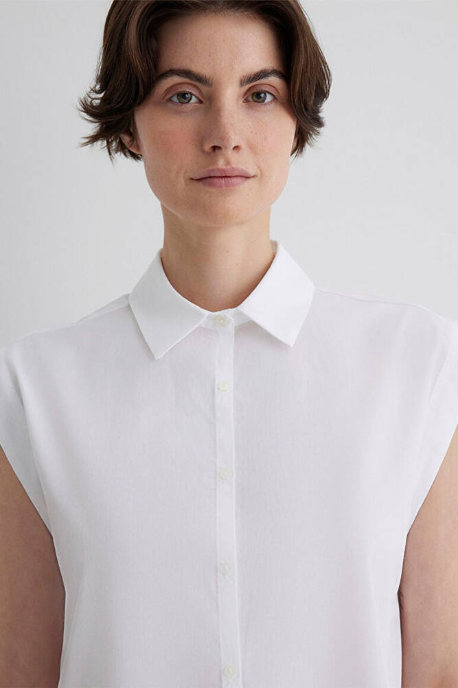 Kadın Kısa Kollu Gömlek 1211092-620 Beyaz 