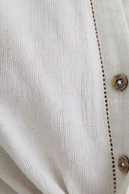 Kadın Kısa Kollu Gömlek 1211094-71609 Bej - Thumbnail