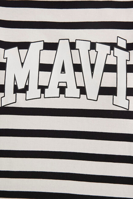 Kadın Kısa Kollu Logo Tişört 1611360-84041 Siyah - Thumbnail