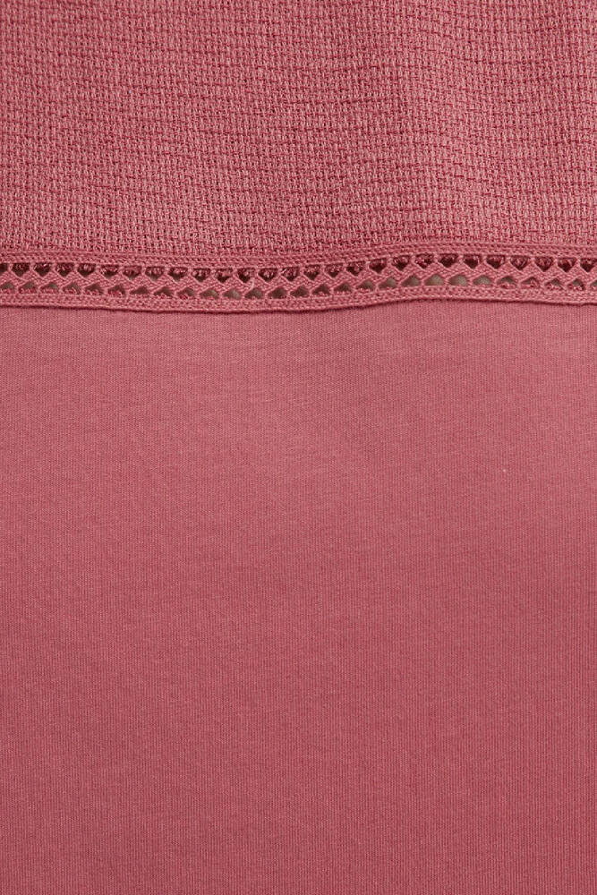 Kadın Kısa Kollu Modelli Penye 1613969-70397 Pembe 