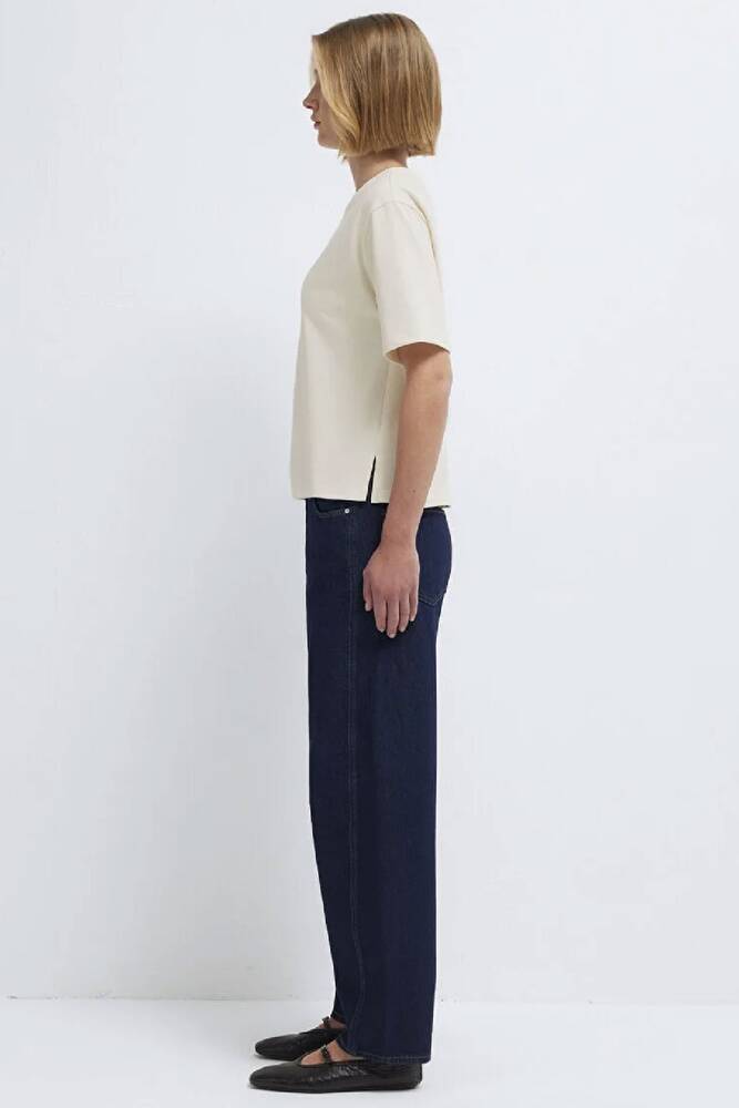 Kadın Kısa Kollu Modelli Penye 1613979-70048 Ekru 