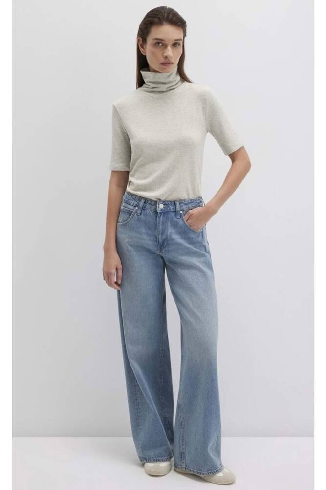 Kadın Kısa Kollu Penye 1613613-82127 Bej 